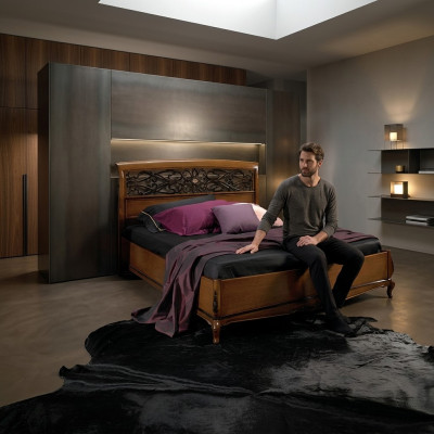 Bed tweepersoonsbed design slaapkamer massief hout Vaccari cav giovanni meubels Nieuw