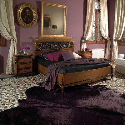 Bed tweepersoonsbed design slaapkamer massief hout Vaccari cav giovanni meubels Nieuw