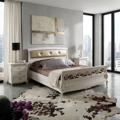 Slaapkamer meubels inrichting 3-delige set compleet bed nachtkastjes Italië Nieuw