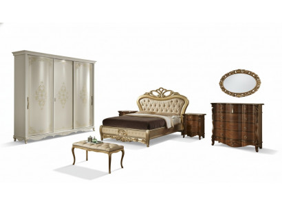 Bed Dubbele bedden Nachtkastje Kledingkast Commode Slaapkamermeubels 5-delig.