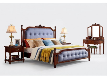 Bed Luxe Slaapkamer Tweepersoonsbed Hout Gestoffeerd Bedframe Chesterfield