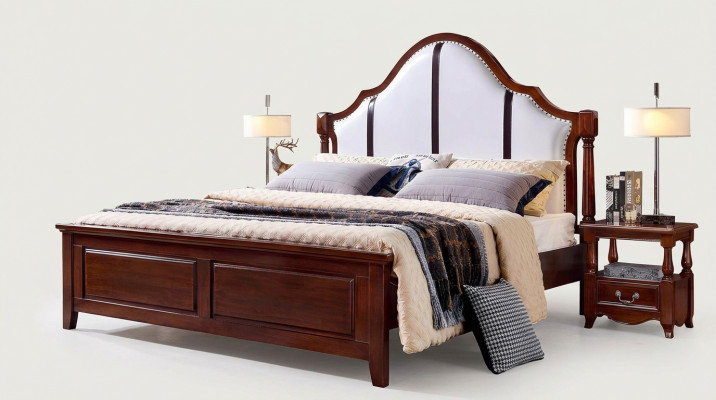 Bed 2 nightstands 3 piece bedroom set Furniture Classic Luxury Beds