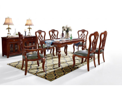 Compleet set van 6 stoelen eetkamergroep houten stoel luxe meubels barok