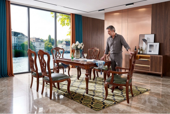 Tafel Eettafel Design meubels Eetkamer Houten tafel Luxe Landelijke stijl