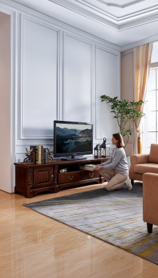 Lowboard kast rtv woonkamer tv hout meubels kast klassiek