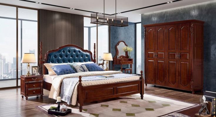 Tweepersoonsbed frame Luxe slaapkamer bed Tweepersoonsbed Houten bedden Nieuw