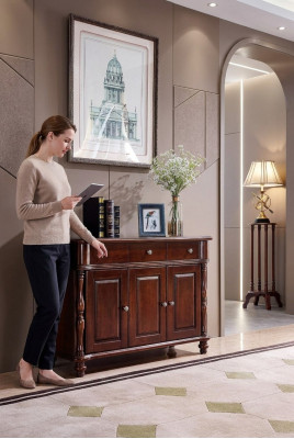 Kast Bruin Dressoir Sideboard Massief Hout Kast Meubel Ontwerp