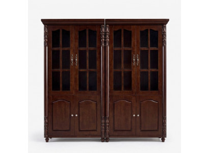 Boekenkast Vitrinekast Kast Houten Kast Boekenkast Meubels 2-delig