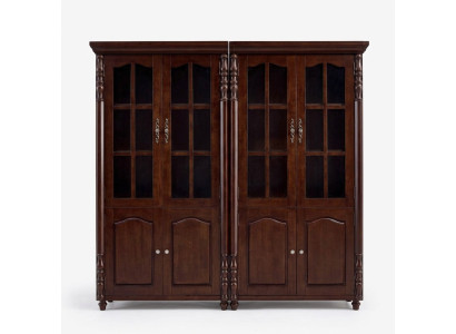 Boekenkast Vitrinekast Kast Houten Kast Boekenkast Meubels 2-delig