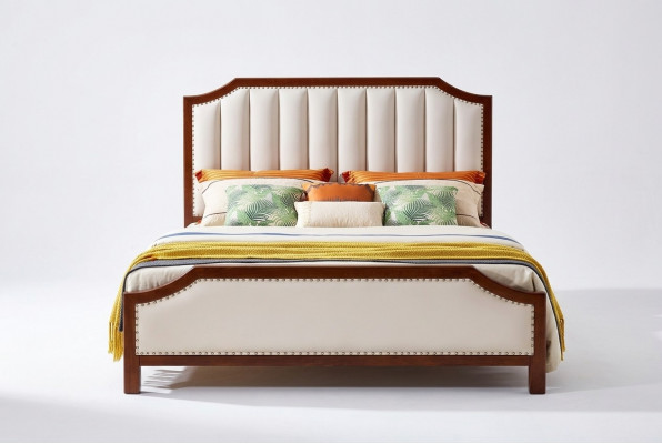 Bed 2x Nightstands 3-piece Bedroom Set Design Classic Luxury