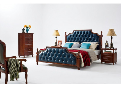 Slaapkamerset Ontwerp Bed 2x Nachtkastjes Klassiek Luxe 3-delig.