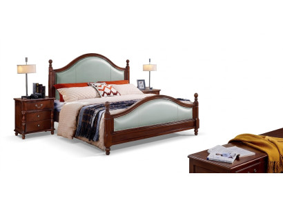 Bed dubbel bed houten bed meubels massief hout slaapkamer houten bedden