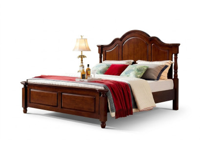 Klassiek tweepersoonsbed slaapkamer bed meubels hout bed massief bruin