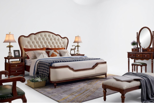 Slaapkamerbed 180x200 2x nachtkastjes 3-delige slaapkamerset luxe