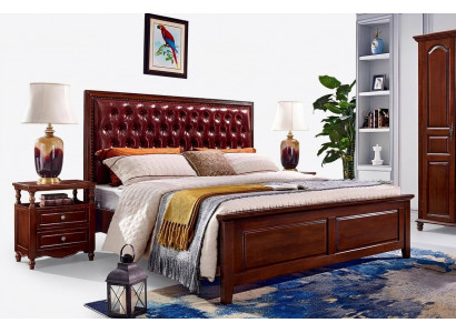 Tweepersoonsbed Slaapkamer Houten Gestoffeerd Bedframe Meubelontwerp Barok