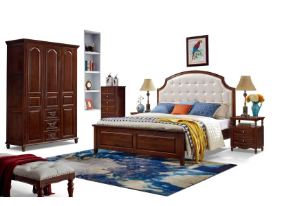 Slaapkamer set Bed 2x Nachtkastjes Klassieke kledingkast 4-delig.