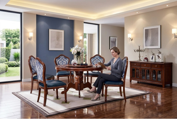 Eetkamertafels Ronde meubels Eettafel Luxe Ronde tafel Massief hout