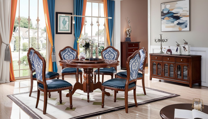 Eetkamertafels Ronde meubels Eettafel Luxe Ronde tafel Massief hout