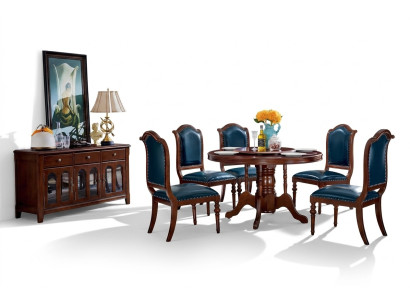 Compleet set eettafel 6 stoelen dressoir eetkamerset eetgroep houten tafel nieuw