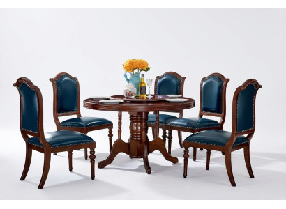 Complete set eettafel 6 stoelen eetkamerset eetgroep hout 7-delig