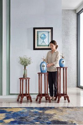 Bloemenstandaard plank houten standaard meubelaccessoires bloempotstandaard
