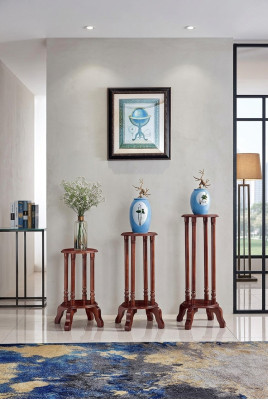 Bloemenstandaard plank houten standaard meubelaccessoires bloempotstandaard