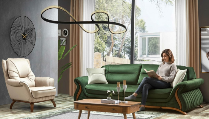 Luxe Klassieke textiel bankstel designbank 3+1 zits fauteuil bank gestoffeerde banken