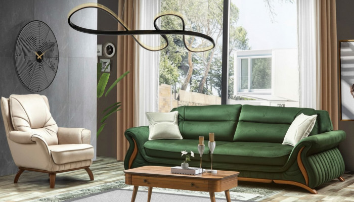 Luxe Klassieke textiel bankstel designbank 3+1 zits fauteuil bank gestoffeerde banken