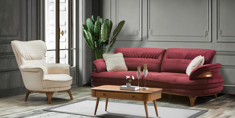 Fauteuil Luxe Design Textiel Woonkamer Klassieke Stijl Lounge Meubels