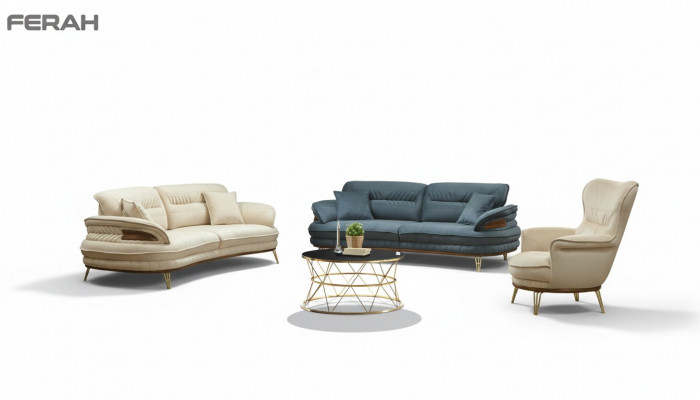 Sofaset 3+3+1-zitsbank bank fauteuil bankstel zit luxeset