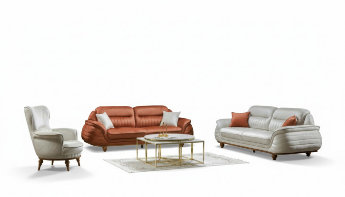 Meubelstuk banken fauteuils bankstel 3+3+1 zits luxe stof woonkamer