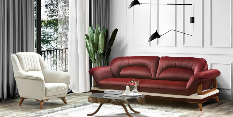 Fauteuil Zit Klassiek Ontwerp Woonkamer Bekleding Eenpersoons Ontspanning Wit