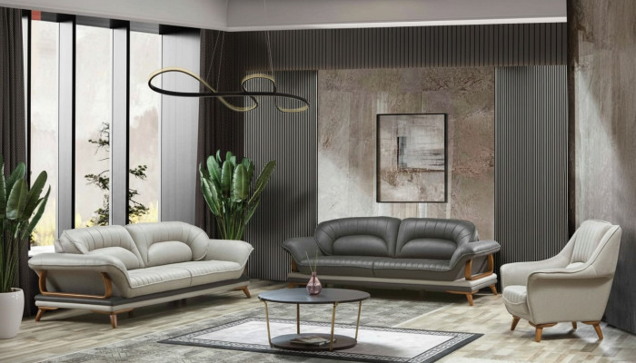 Luxe bankstel set bankstel 3+3+1 zits banken fauteuil stof 3-delig.