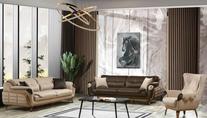 Sofa set met 3+3 zitsbank, stoel, bankstellen, relaxfauteuil, luxeset voor woonkamer