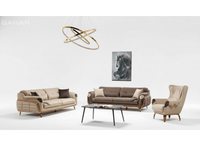 Sofa set met 3+3 zitsbank, stoel, bankstellen, relaxfauteuil, luxeset voor woonkamer