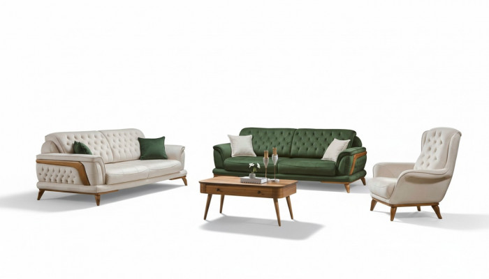 Garnituur Luxe woonkamer bankstel 331 zitsbank fauteuil banken 3-delig