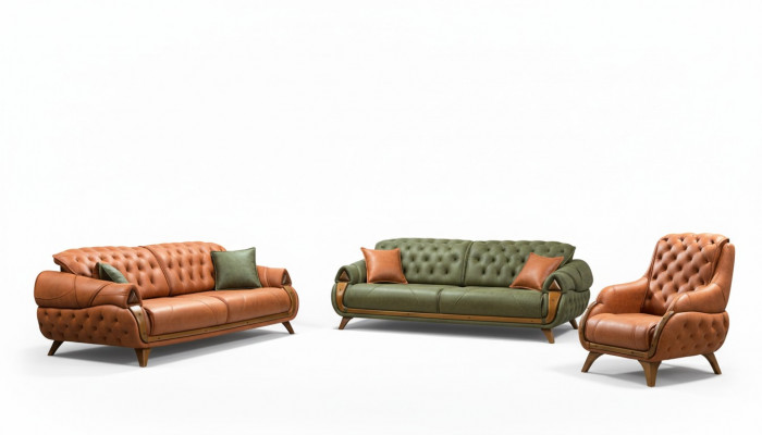 Sofa set 3+3 zits bank banken bankstellen luxe groep set 2-delig