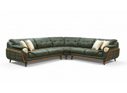 Ontwerp hoekbank L-vorm Bankstoffering Luxe woonkamer Zachte stijl