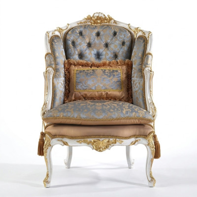 Zetel Bibliotheek Leesstoel Oorfauteuil Bank Bekleding Italiaanse meubels Luxe
