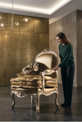 Fauteuil Bank Bekleding Ontwerper Stof Zitter Bekleding Zit Bankstellen Éénzits Nieuw