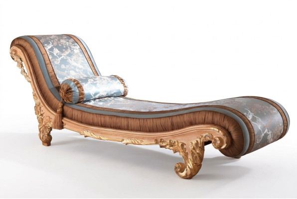 Ligstoel Art Deco bruin comfort luxe ligstoelen ontspannen chaise longue Italiaanse meubelen
