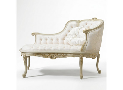 Lounge Chesterfield Sofa Ligstoel Bekleding Ligstoelen Chaise longues Club Wit Barok Nieuw