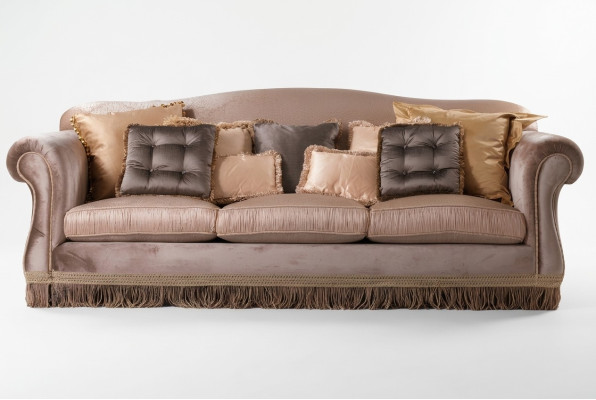 Sofa Driepersoonsbank 3-Zitsbank Designerbank modern design Bruin