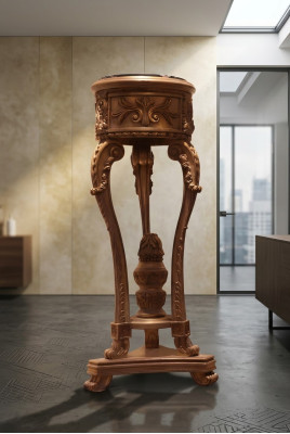 Ontwerp Kolom Antieke Decoratieve Kolom Bloemkolom Standaard Podium Barok
