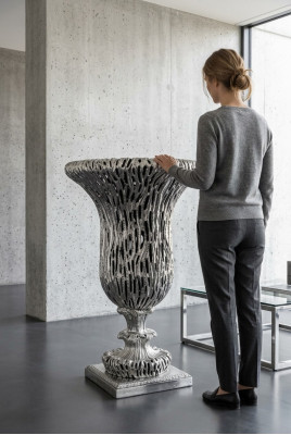 Oude zeldzame Sovjet-bloemenvaas Zilver voor woonkamer zeldzaam Rusland
