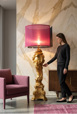 Klassieke bureaulamp Vloerlamp Barok Rococo Lampen Staande lamp