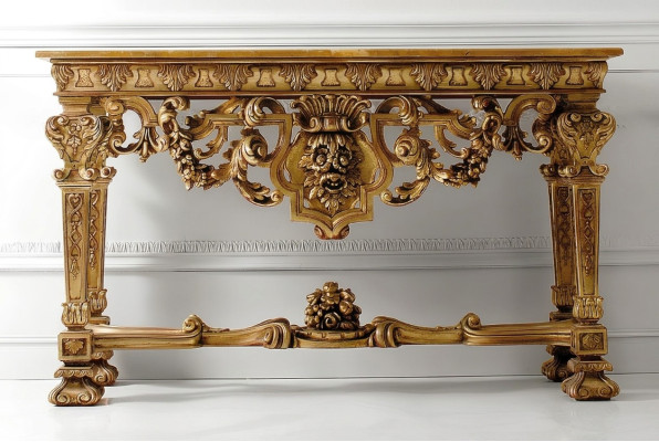Console tafel meubels hout console Italiaanse inrichting massief houten ladekast nieuw