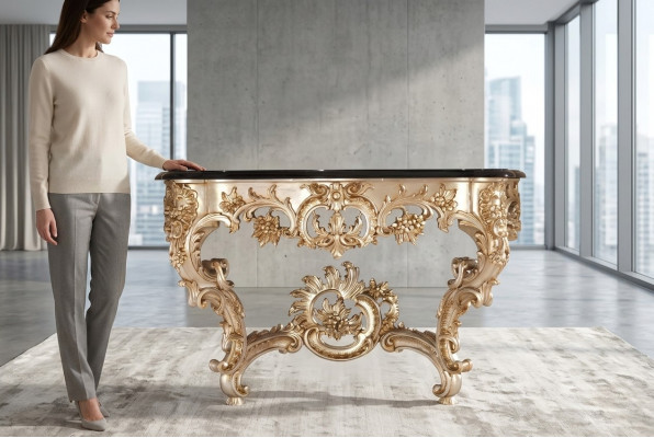 Rozet-console in klassieke stijl