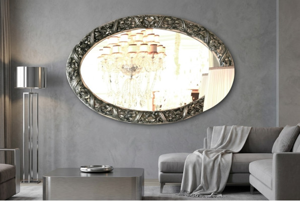Spiegel Design Wandspiegel 140x90 cm Barock Rokoko Italiaanse inrichting meubels