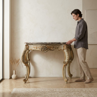 Salontafel Tafel Bijzettafel Woonkamertafel Hout Koninklijk Bijzettafel Barok Rococo